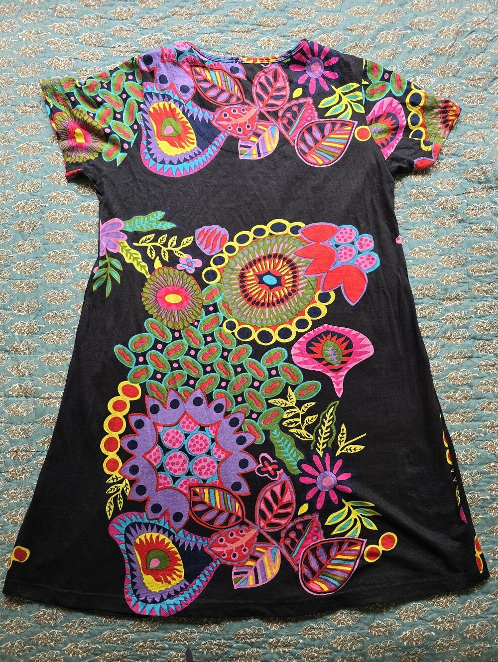 La Cera Cotton Floral Pocket Dress Women's Size Medium - Picture 5 of 6